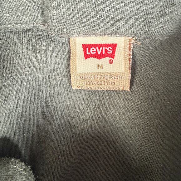 Vtg Levi's 1/4 Zip Short-Sleeve Polo Shirt Men's Size M Green 90s Retro Sporty - Picture 2 of 8